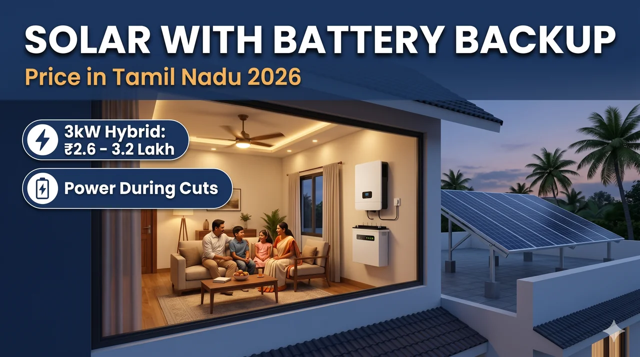 Solar With Battery Backup: Price in Tamil Nadu (2026)