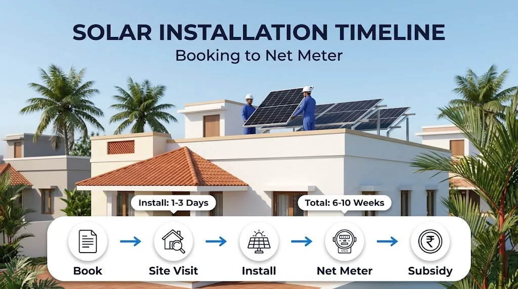 Solar Installation Timeline: Booking to Net Meter (TN 2026)