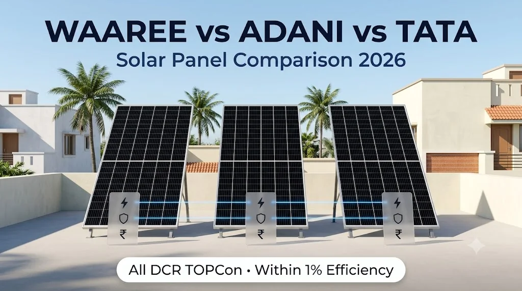 Waaree vs Adani vs Tata Solar Panel: Which Is Better? (2026)